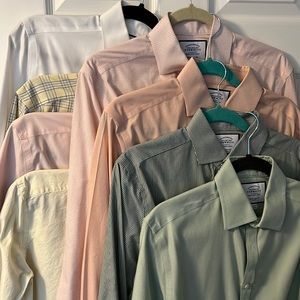 Charles Tyrwhitt Medium 15.5/35 Extra Slim Fit Mens
Dress Shirts Lot of 8